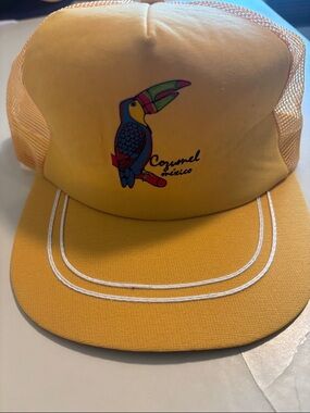 Cozy Cozumel Mexico Toucan Trucker Hat - Yellow